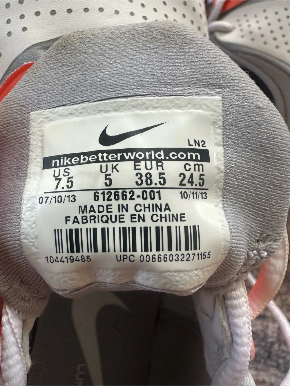 Nike Lunar Embelish Women’s Golf Shoe in Pure Platinum/Wolf Grey-White - 7.5
